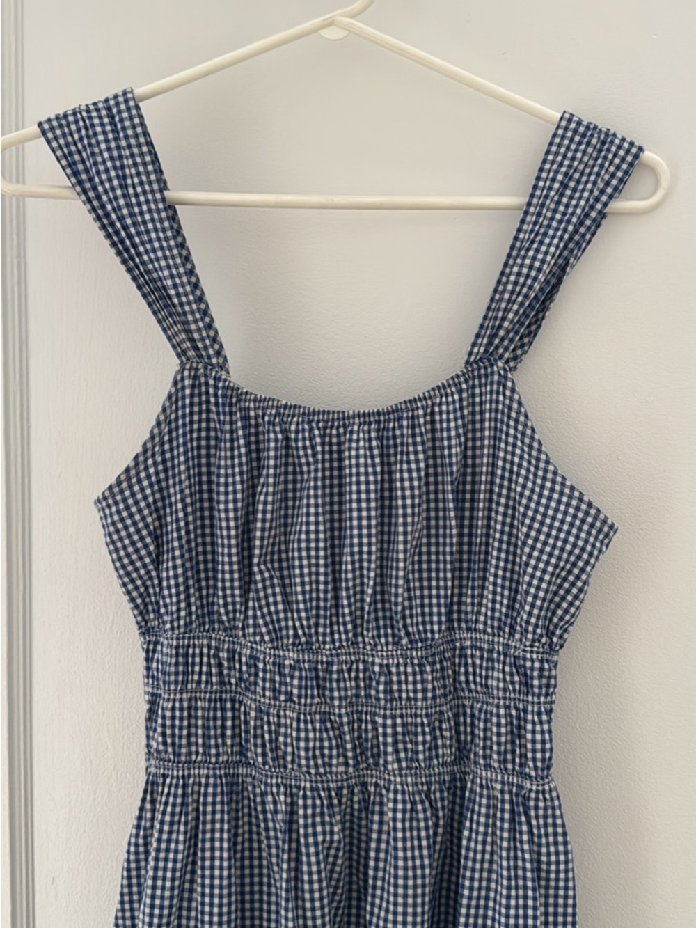 Urban Renewal Blue Gingham Midi Dress